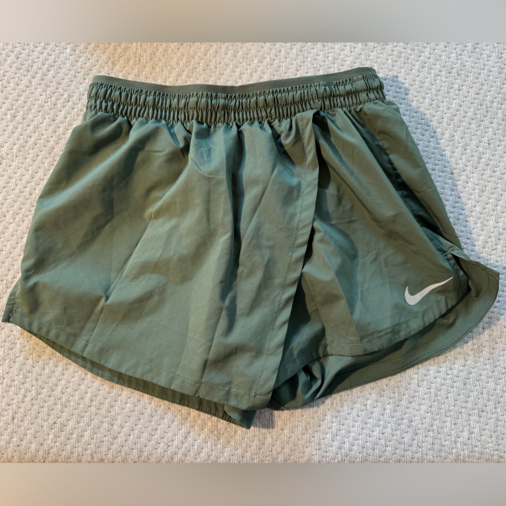 Nike Women's Olive Green Athletic Short/Skort with White Swoosh
